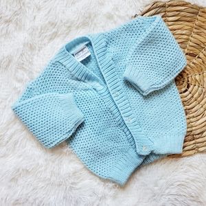 Vintage 12‎ Months Blue Knit Cardigan